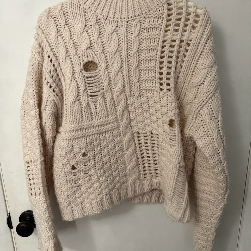 Cozy Cream Cable Knit Sweater